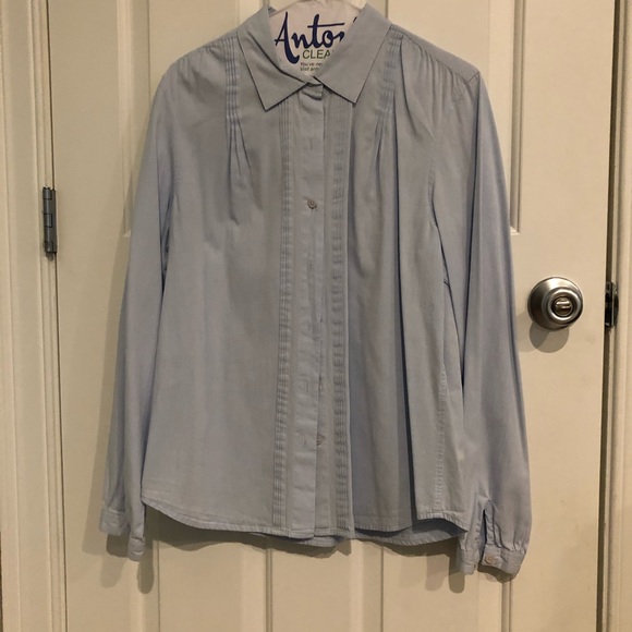 Talbots Pleated Button Down Top - Picture 1 of 3